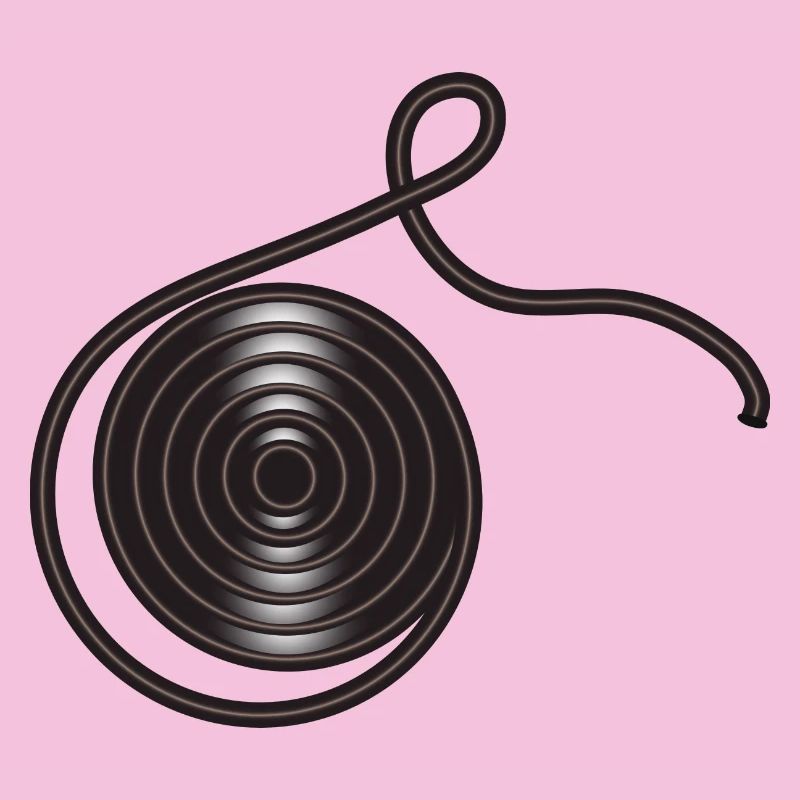 black liquorice rolled as a snail.
