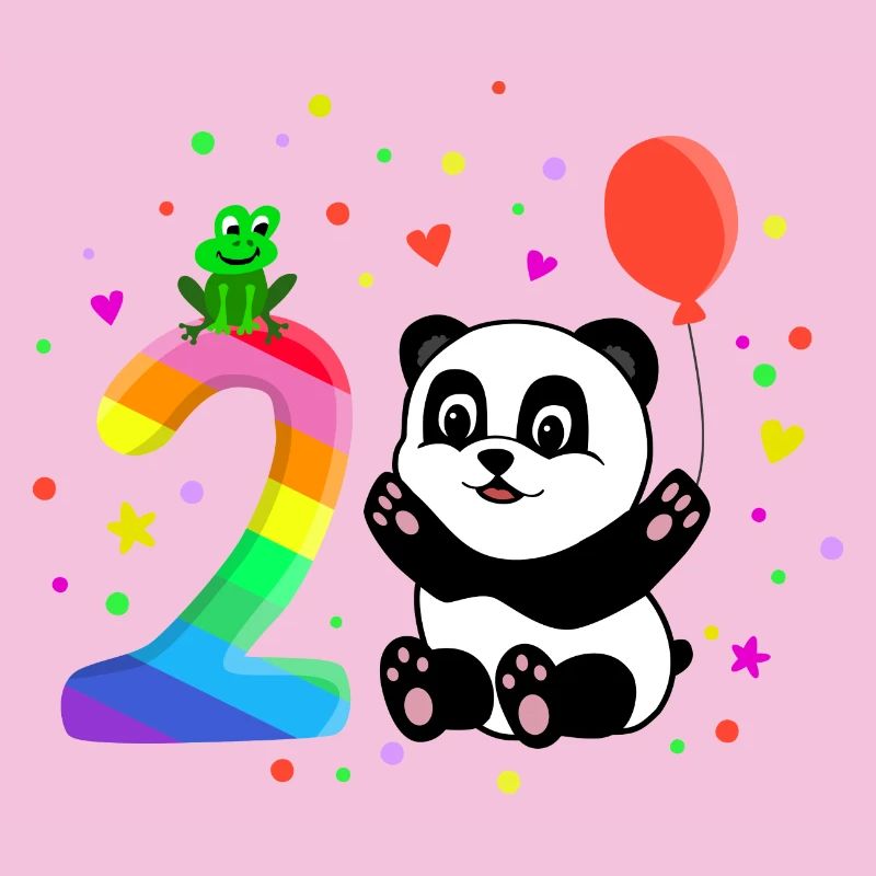 Second Birthday 2nd Year Panda Cute Gift