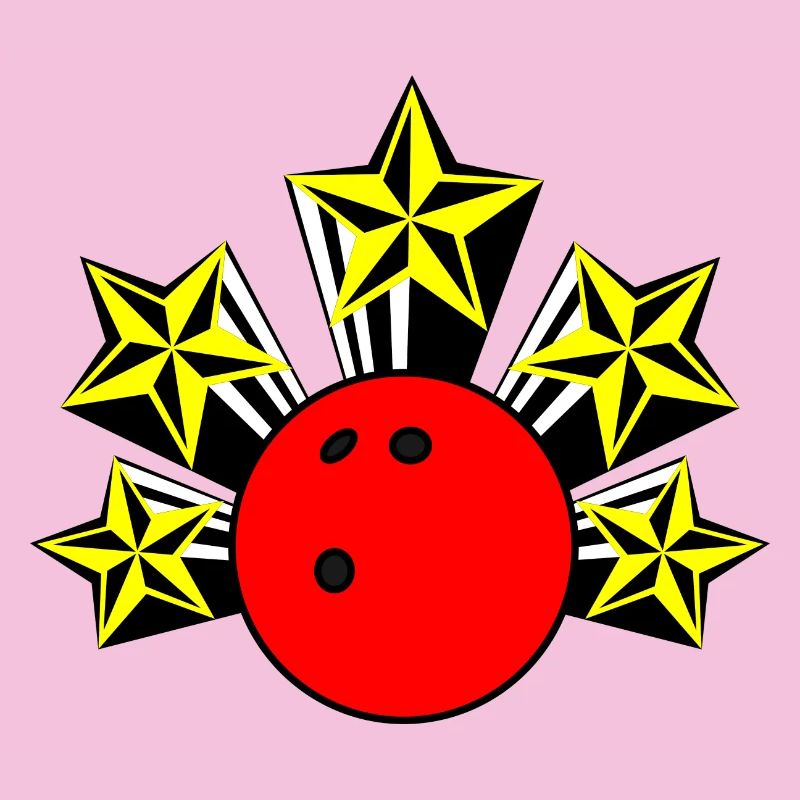 Boule de bowling avec des étoiles
