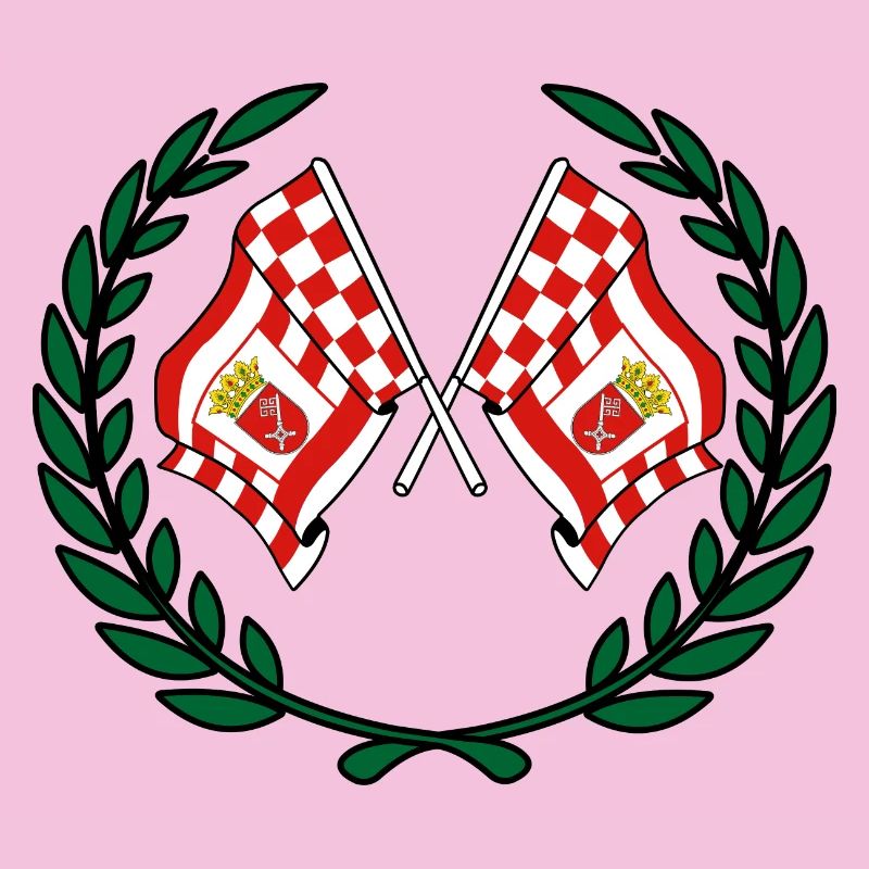Drapeaux Brême couronne de laurier