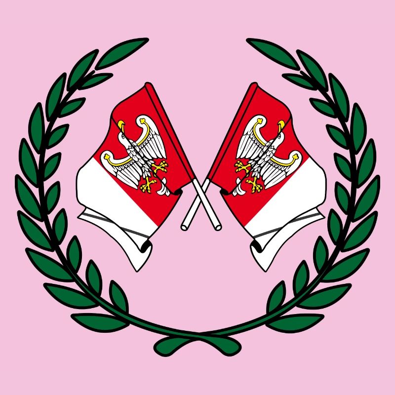 Flags Greater Poland laurel wreath
