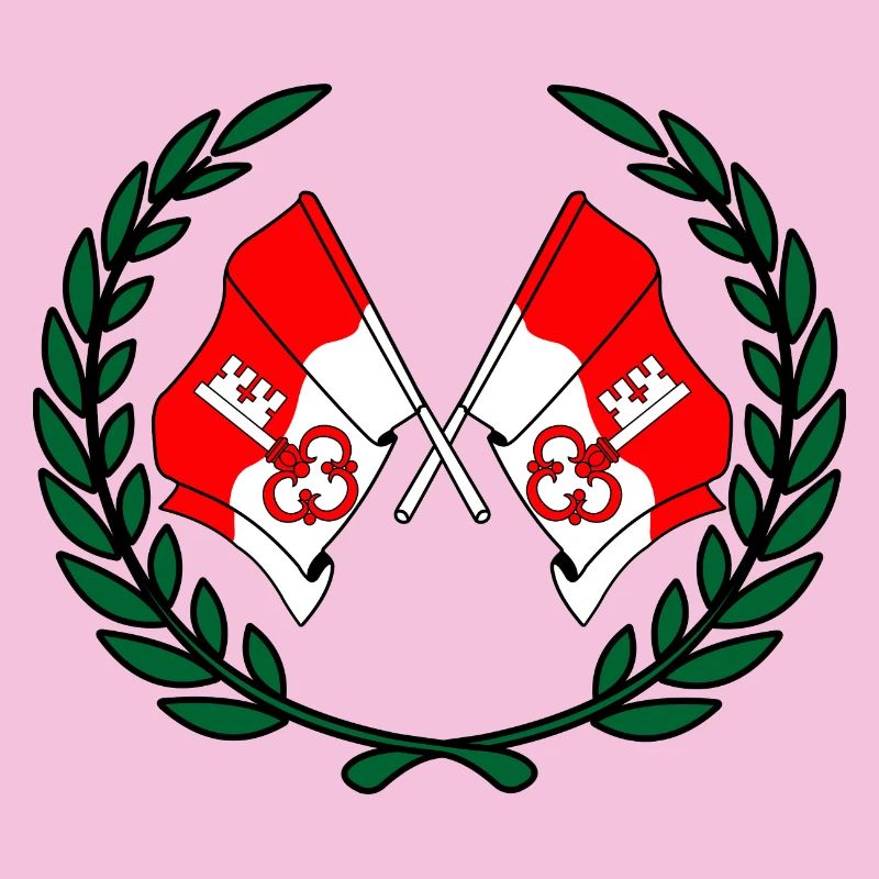 Drapeaux Obwald Suisse couronne de laurier