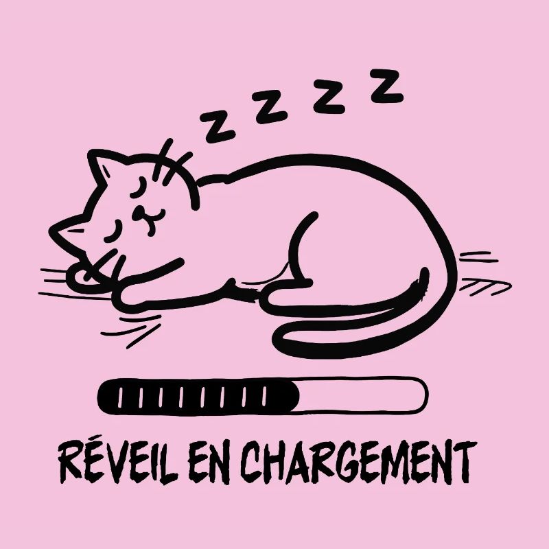 Sleeping cat, alarm clock charging