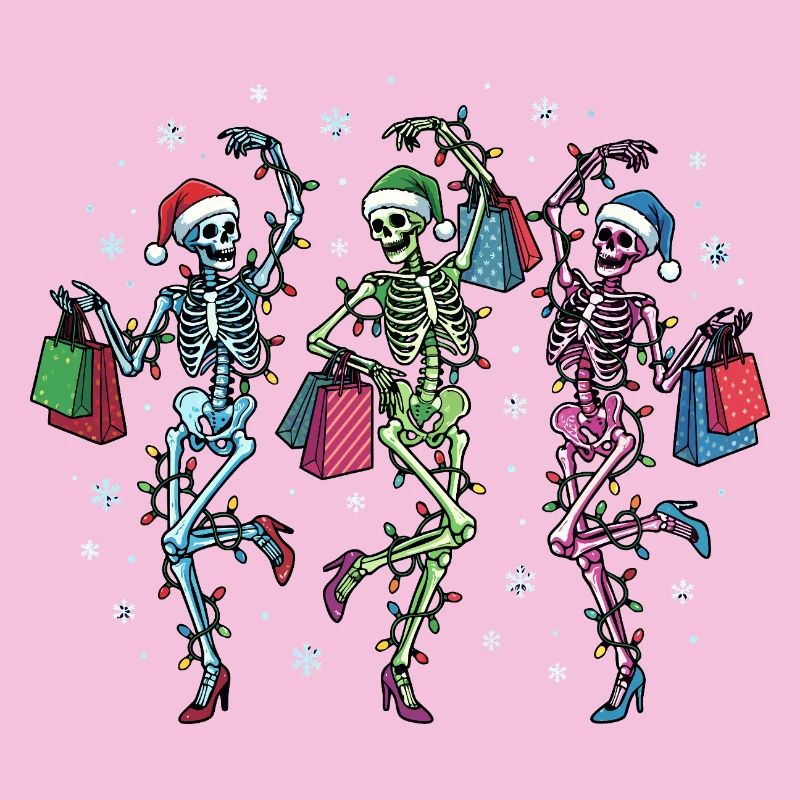 Dancing skeleton shoppers