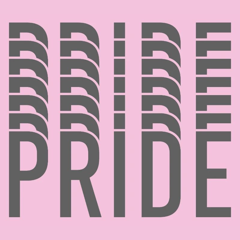 Pride-Monogramm in Grautönen