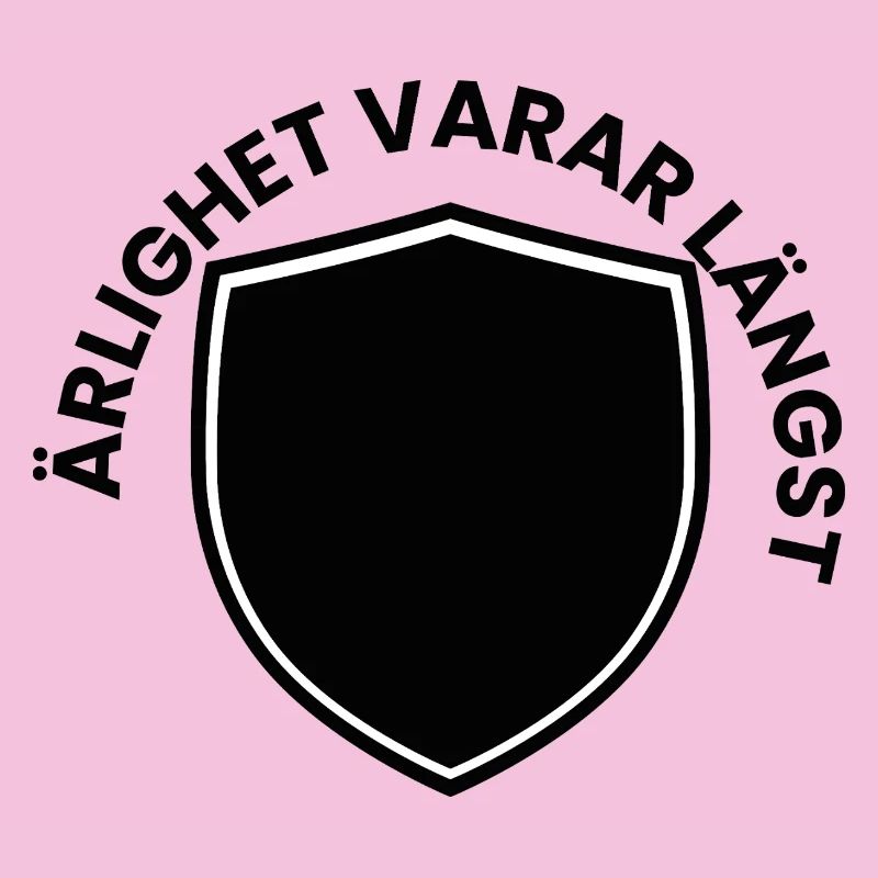 Schwarzer Schild mit weißem Umrandungsemblem
