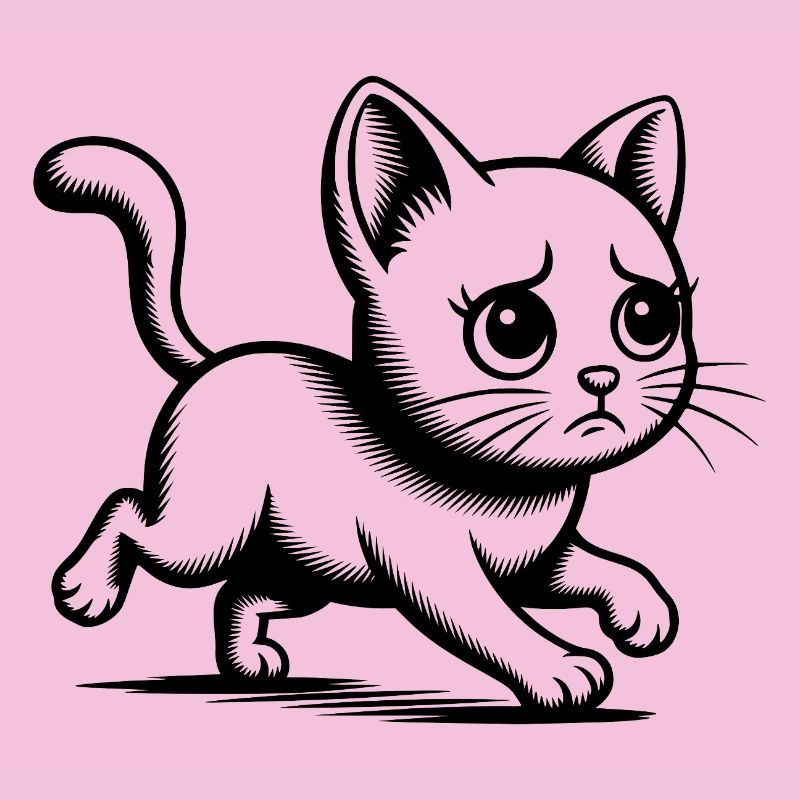 Chat coureur Chat coureur Bébé chaton coureur