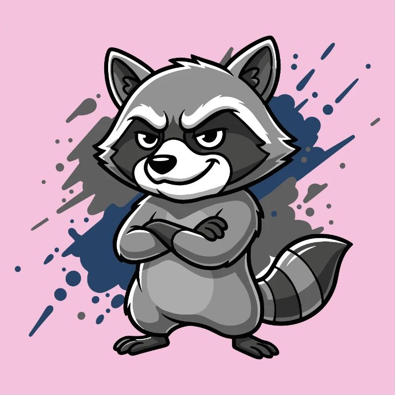 Grimmischer Waschbär Blau Spritzer