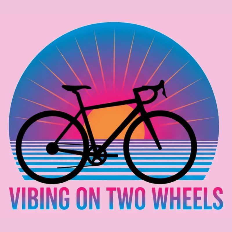Vibing On Two Wheels Synthwave Road Bike