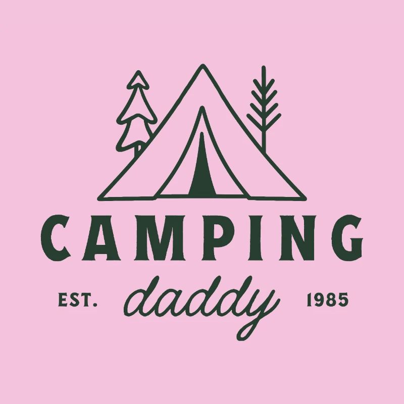 Camping daddy dad camper father forest lover green