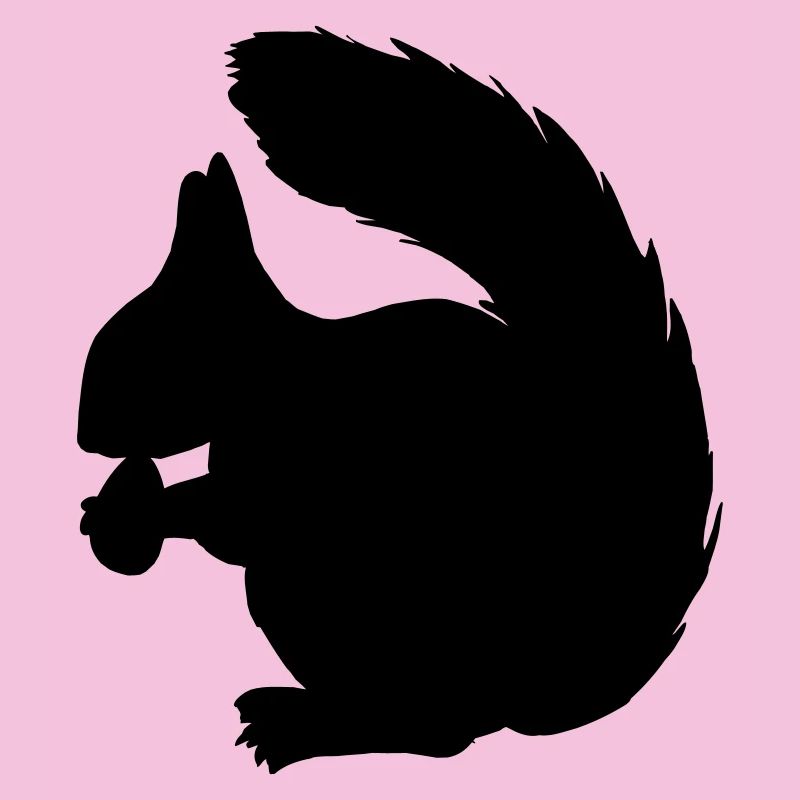 Eichhörnchen mit Nussschattenfigur