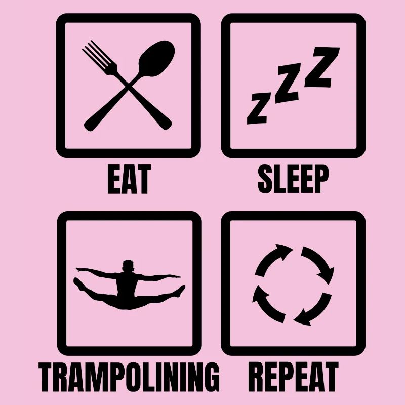 Manger, dormir, répéter le trampoline