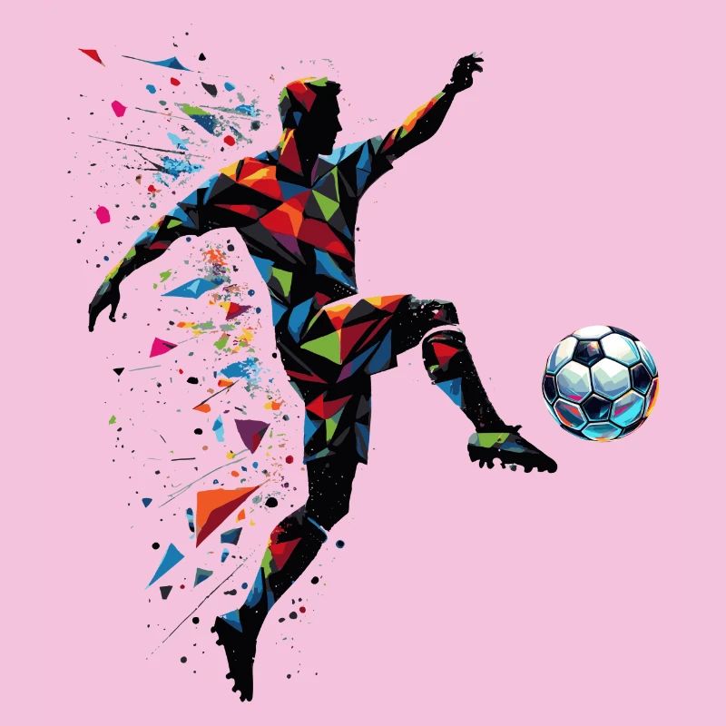 dynamic soccer player playing soccer