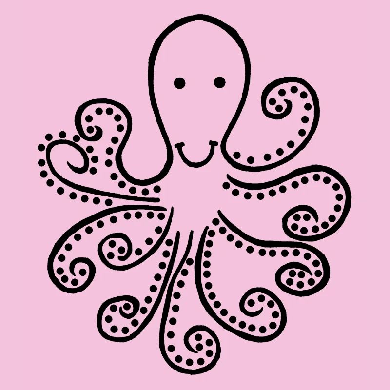 Strange black octopus