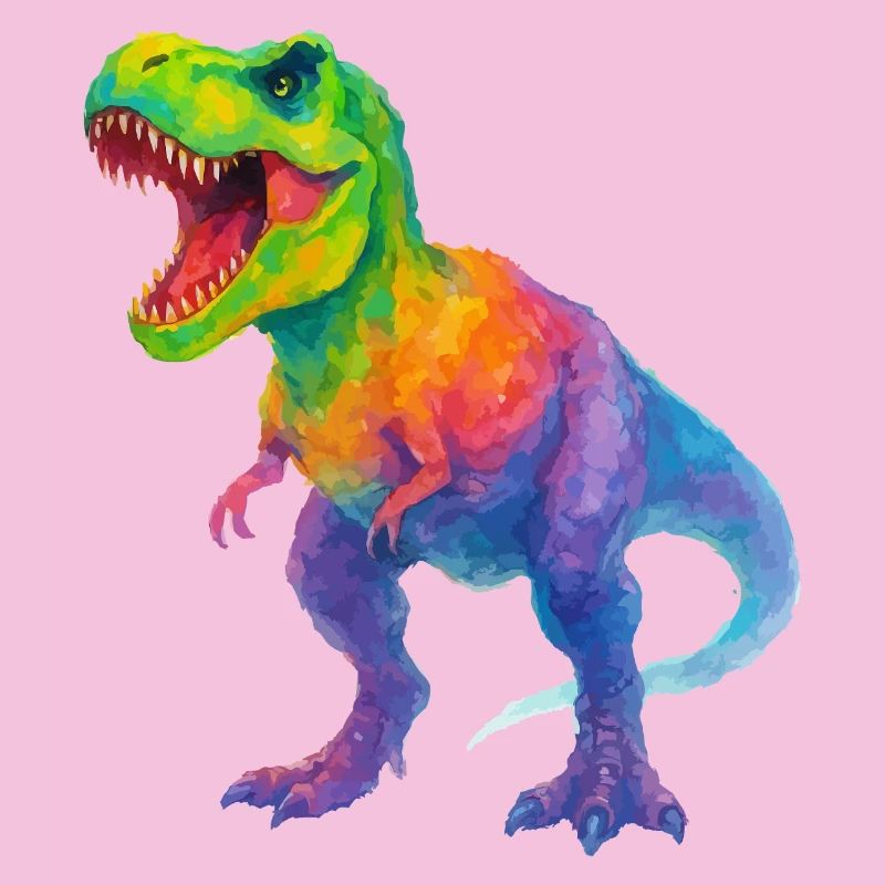 Colorful Gradient Dinosaur