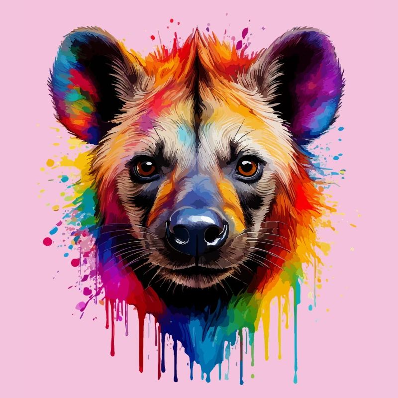 Rainbow Dog Portrait