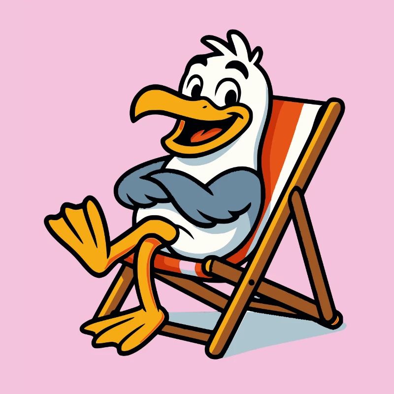 Lounge-Seemöwe am Strand