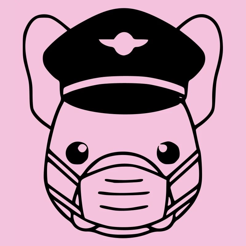 Frenchie Pilot Maske Schwarz