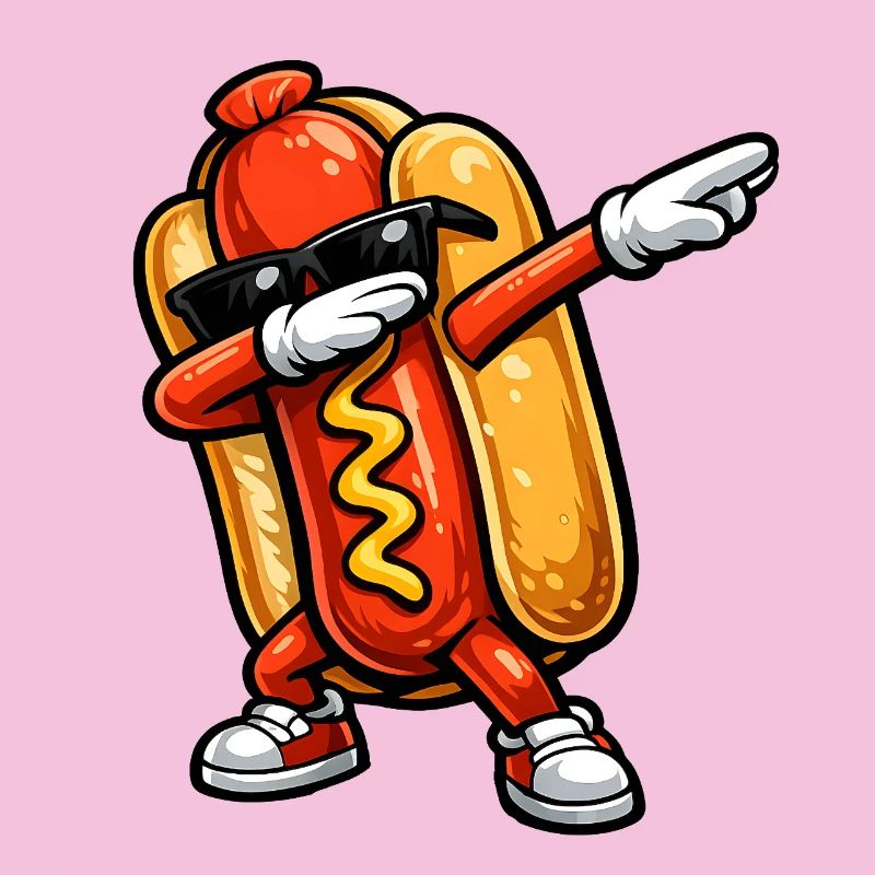 Dabbing Hot Dog