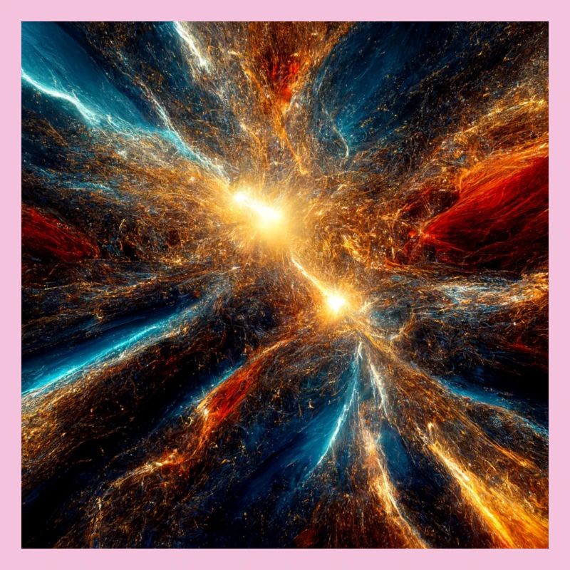 Kosmische Explosionsfarben