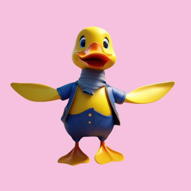 Canard élégant en écharpe