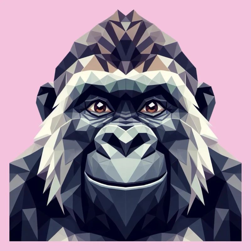 Un singe de style polygonal