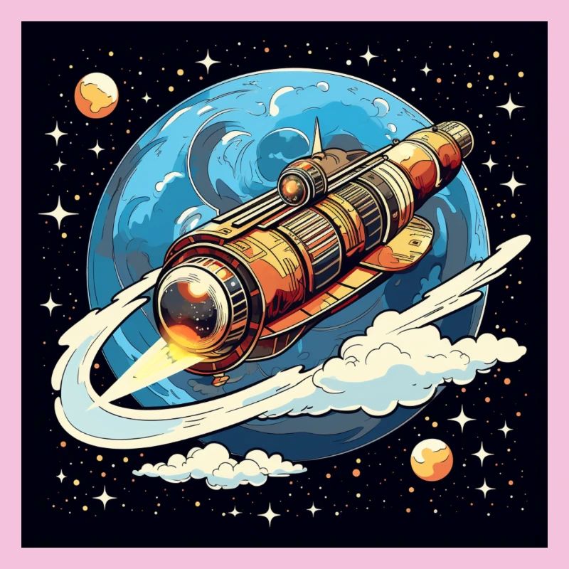 Raketenflug durchs All