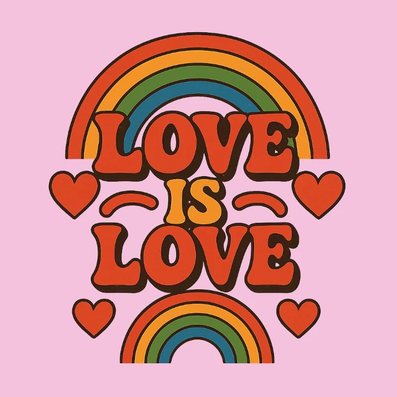 Liebe Regenbogen Illustration