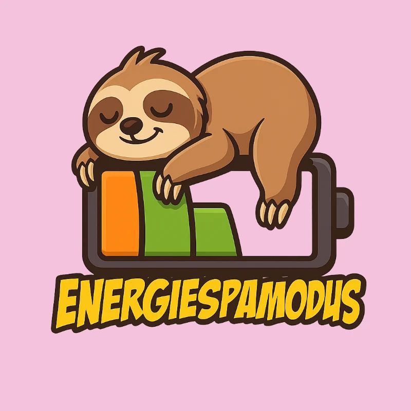 Cute Sloth Energy Saving Logo