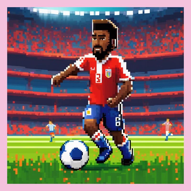 Pixel Player Character on the Pitch