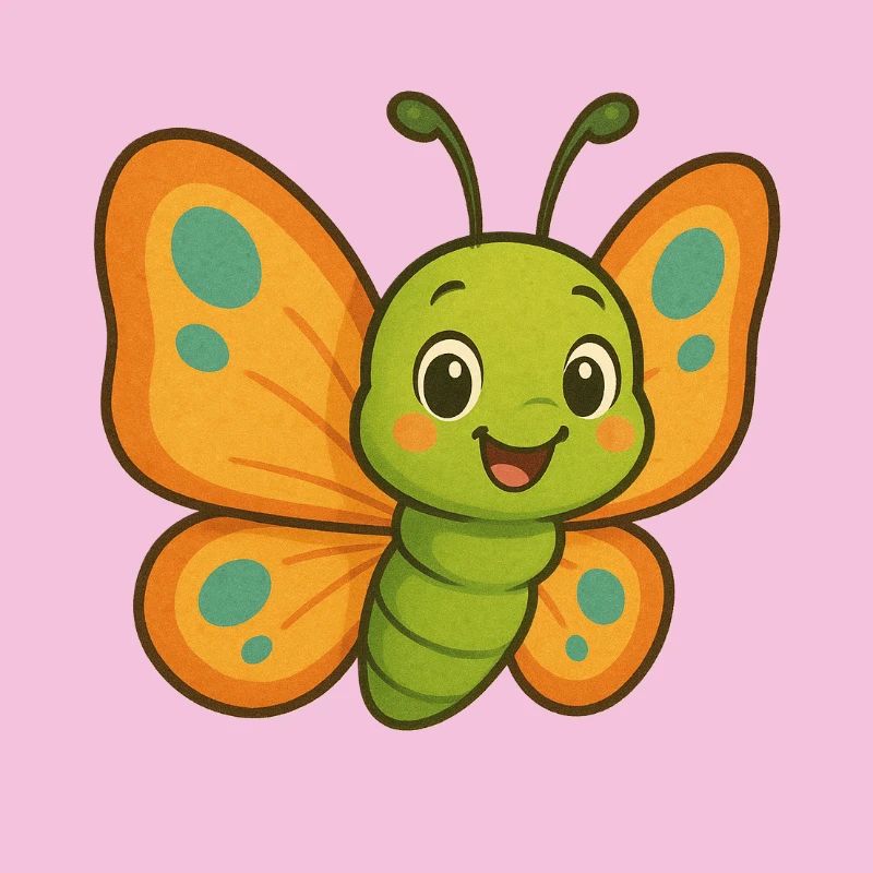 Conception de dessin animé papillon