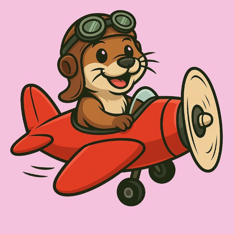 Loutre aventureuse dans l’avion