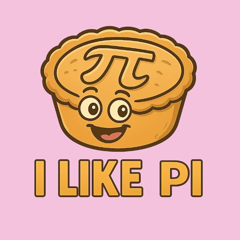 Pi-Kuchen mit lustigem Gesicht