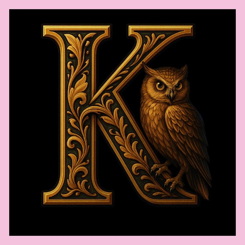 K – Magisches Ornament mit Eule