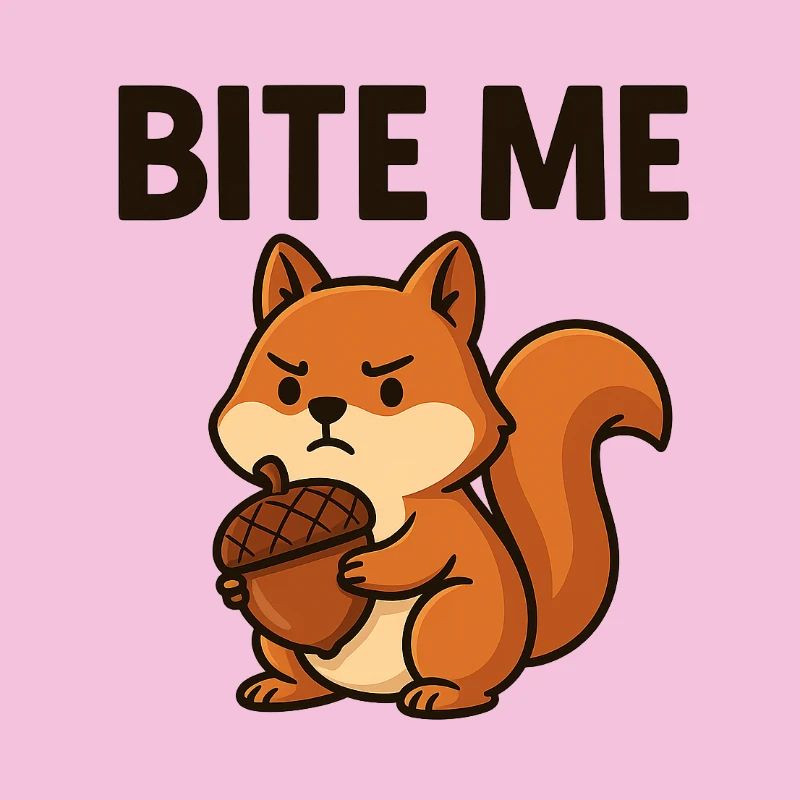 Artsy Squirrel with Bold Message