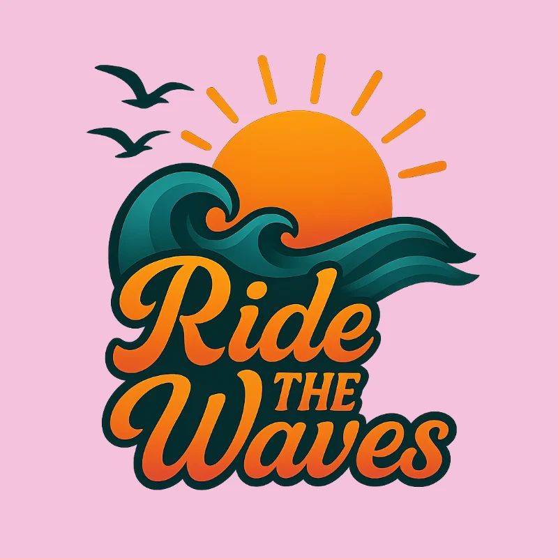 Ride the Waves Artistic Sunset Design
