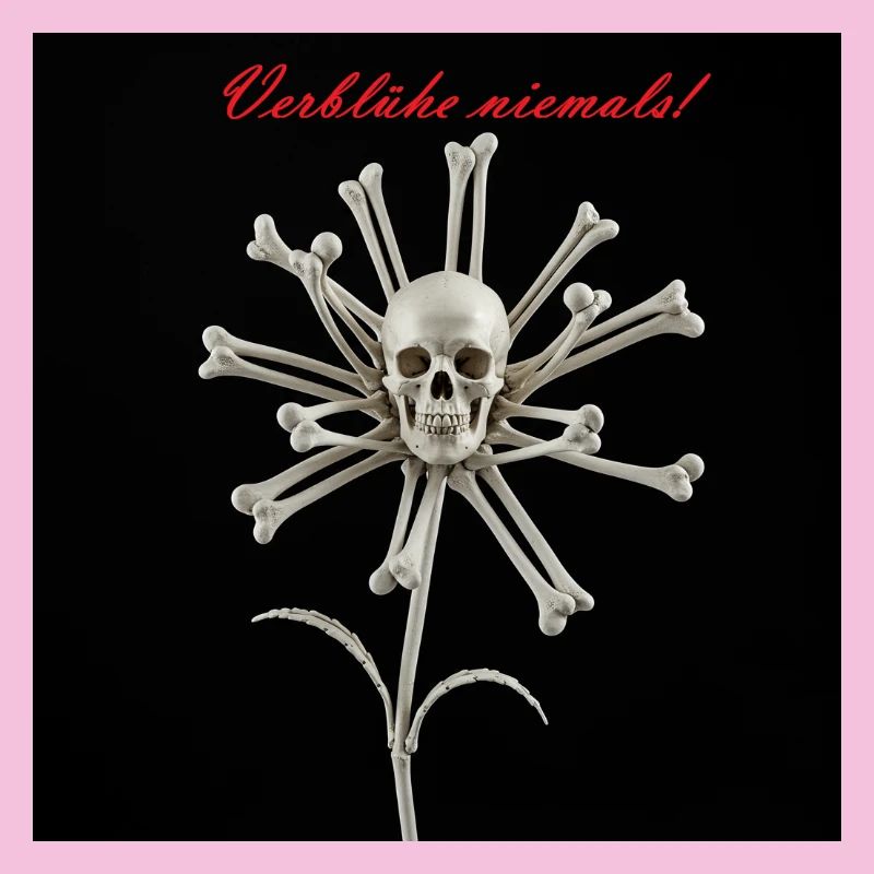 Spitzendekor mit Totenkopf und Knochen