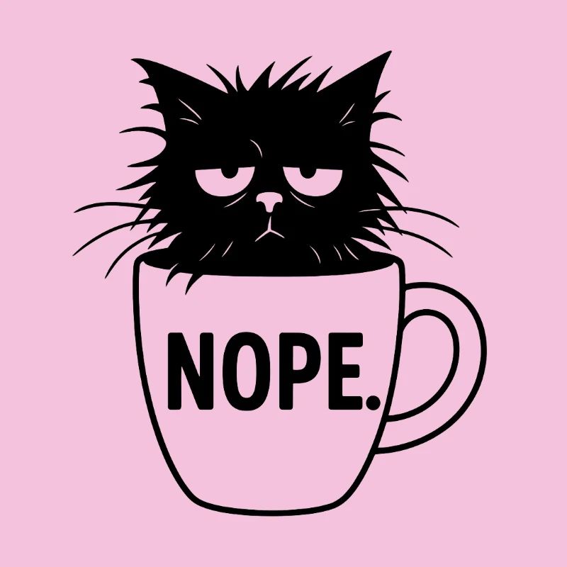 Sarcasme du café Nope Cat
