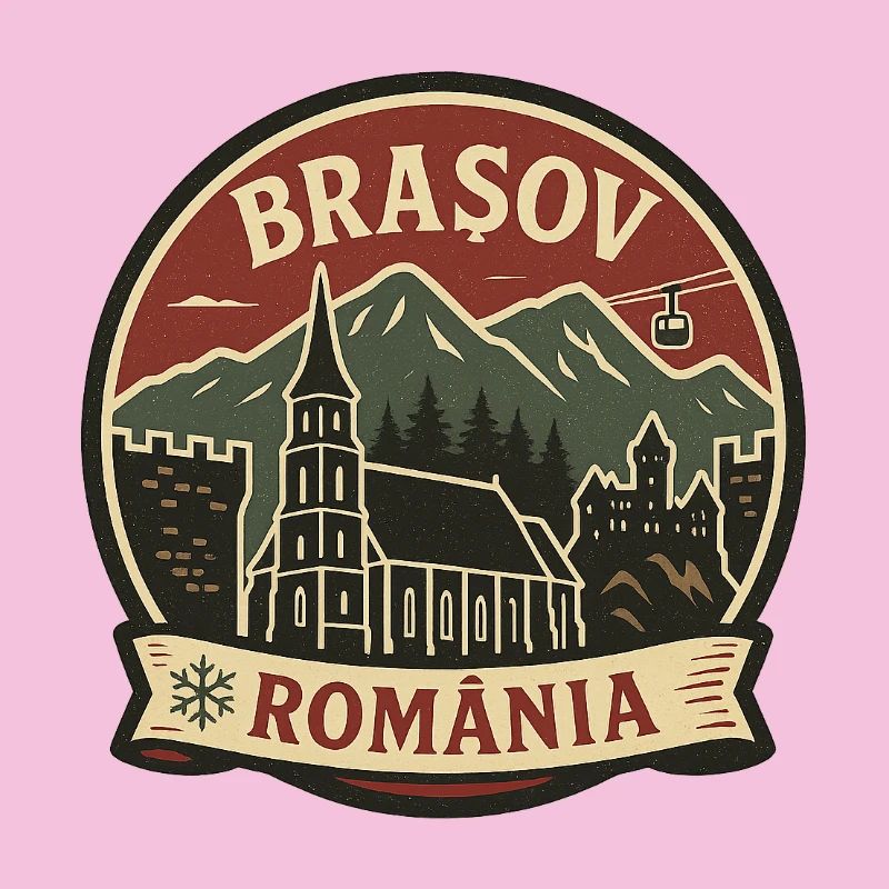 Conception du paysage de montagne de Brașov