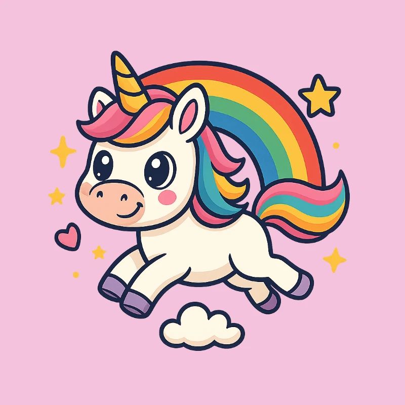 Kunterbuntes Einhorn Regenbogen