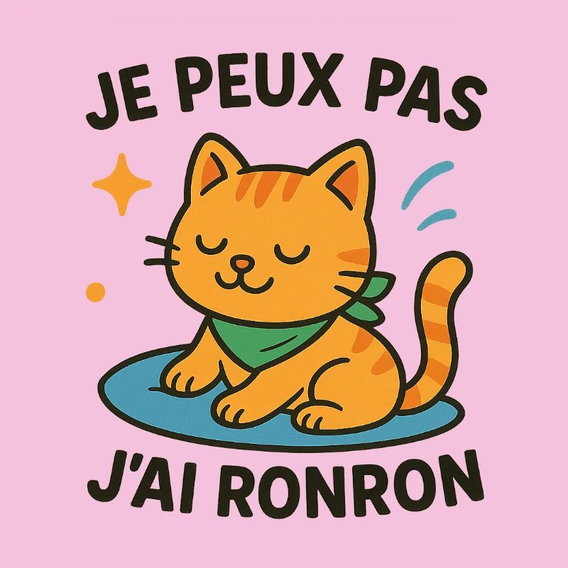 Chat zen en pause ronron
