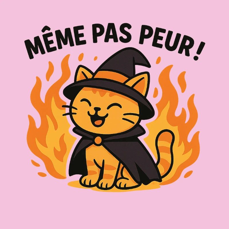 Witch Cat Flame Halloween