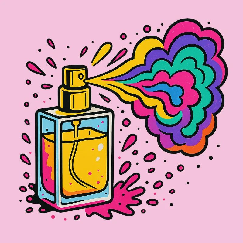 Explosion de couleurs de parfum néon