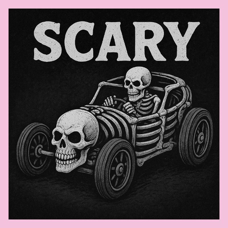 Creepy skeleton car