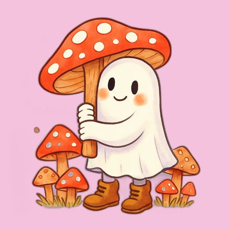 Geist mit Regenschirm - ein Pilz