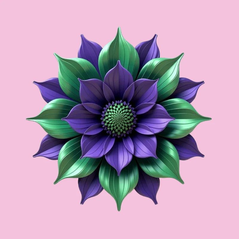 Purpur Grüne Blüte