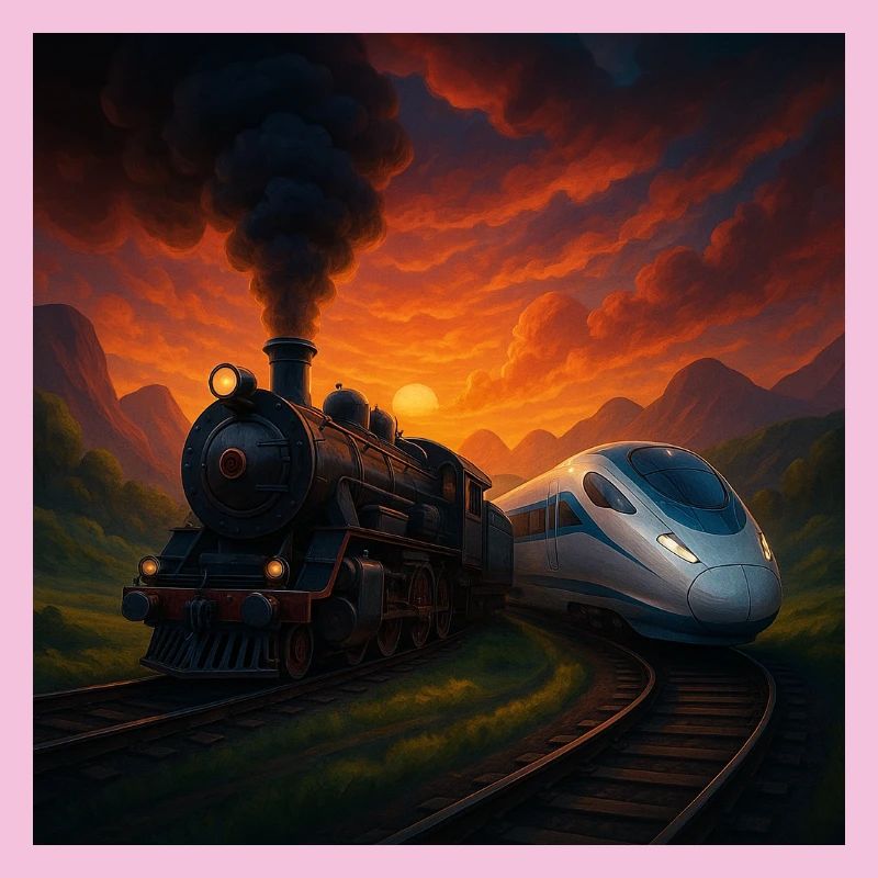Train à vapeur vs train du futur