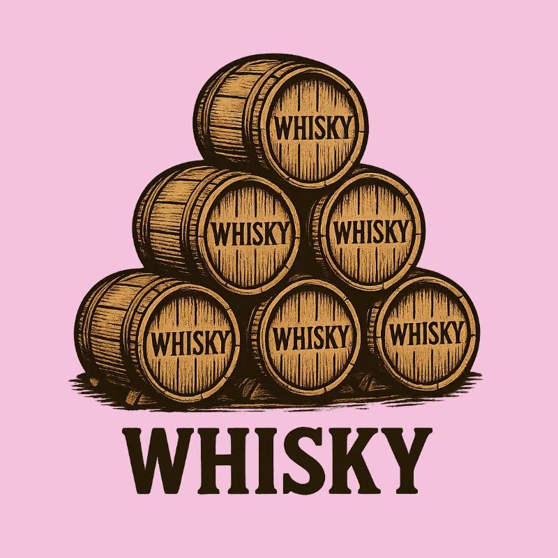 Gestapelte Whiskeyfässer – Vintage-Stil