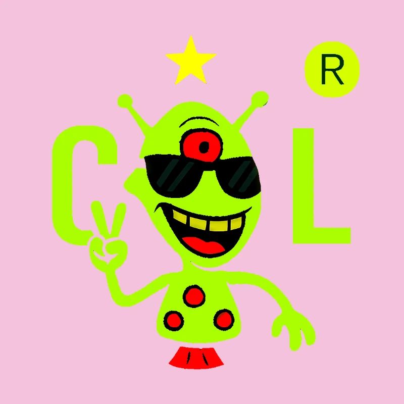 Alien vert avec lunettes de soleil