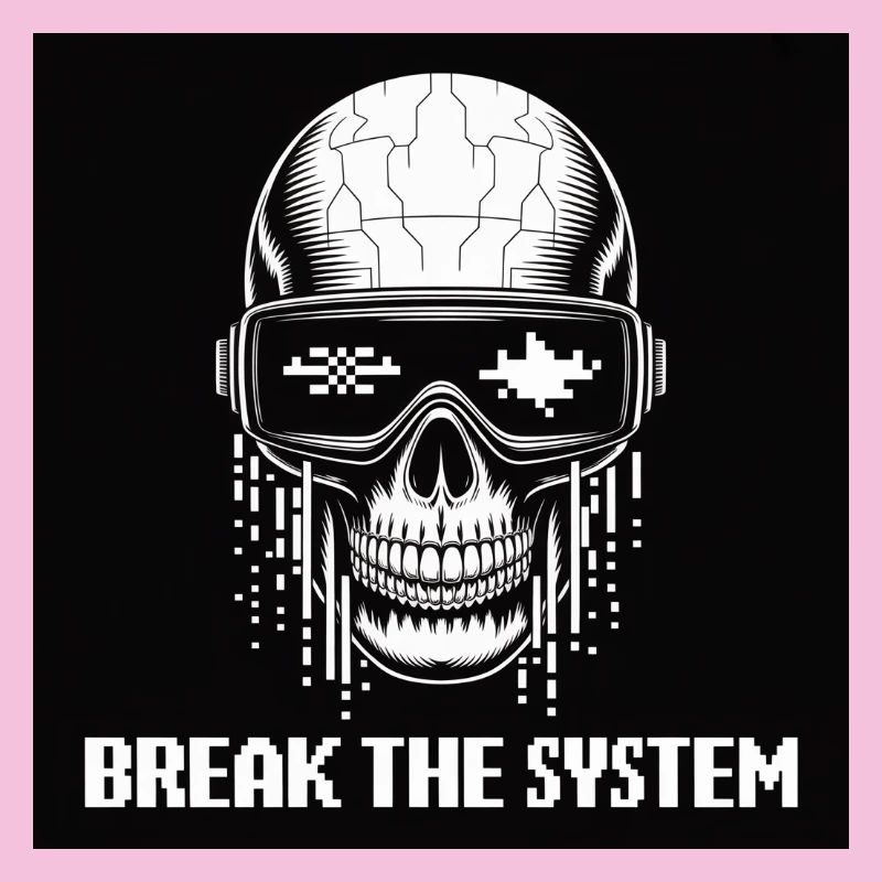 Cyberpunk Skull Break the System